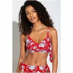 Pour Moi Red Freedom Underwired Non Padded Wrap Top