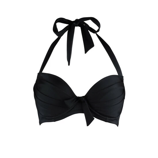 Pour Moi Black Azure Lightly Padded Underwired Halter Top 3 Pour Moi Black Azure Lightly Padded Underwired Halter Top - Image 3