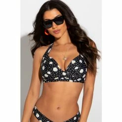 Pour Moi Black Out Of Office Twist Front Lightly Padded Non Wired Top