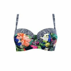 Pour Moi Blue Havana Breeze Strapless Underwired Padded Top -Pour Moi Shop unnamed file 2346