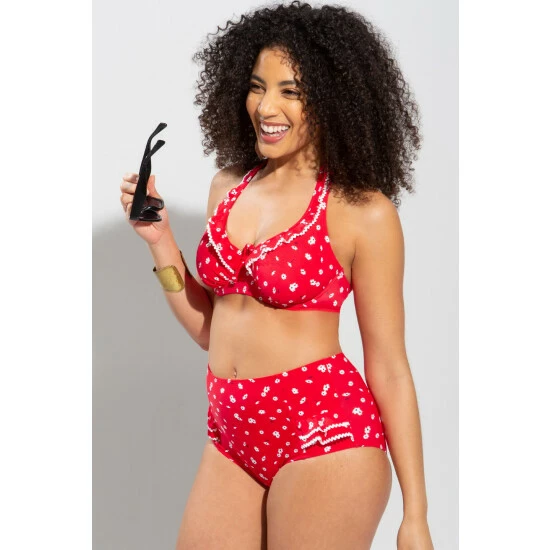 Pour Moi Red Sunset Beach Halter Underwired Top 2 Pour Moi Red Sunset Beach Halter Underwired Top - Image 2