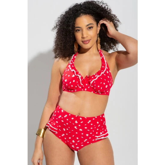 Pour Moi Red Sunset Beach Halter Underwired Top 3 Pour Moi Red Sunset Beach Halter Underwired Top - Image 3