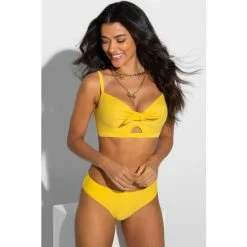 Alternative view of Pour Moi Yellow Sunshine Padded Underwired Tie Top