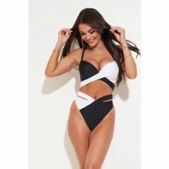 Alternative view of Pour Moi Black Freedom Lightly Padded Underwired Wrap Top