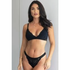 Pour Moi Black India Removable Padded Soft Triangle Bra -Pour Moi Shop unnamed file 248