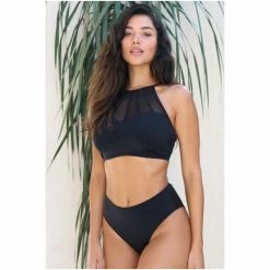 Pour Moi Black Space High Leg Bottom