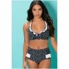 Pour Moi Black & White Hot Spots High Waisted Tummy Control Brief