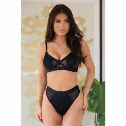 Pour Moi Black India Mesh Lace Non Wired Bralette -Pour Moi Shop unnamed file 257