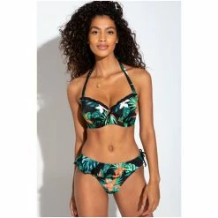 Pour Moi Black Miami Brights Frill Brief