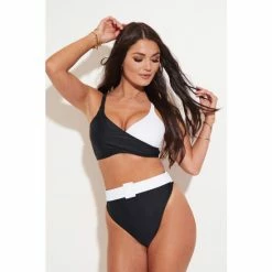 Pour Moi Black Freedom Belted High Leg Control Brief