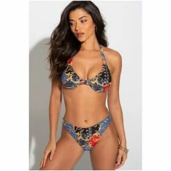 Pour Moi Shop 4 Pour Moi Black Riviera Ring Detail High Leg Brief