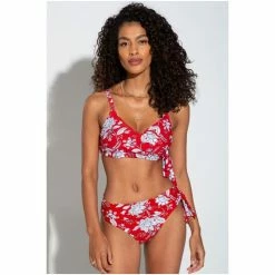 Pour Moi Red Freedom Tie Foldover Brief