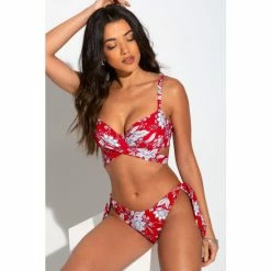 Alternative view of Pour Moi Red Freedom High Leg Tie Side Brief