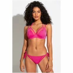 Pour Moi Pink Glamazon High Leg Tie Side Brief