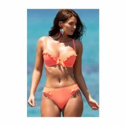 Pour Moi Coral Getaway Frill Brief