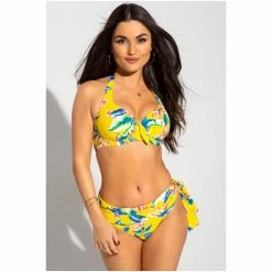 Pour Moi Yellow Heatwave Fold Over Tie Brief