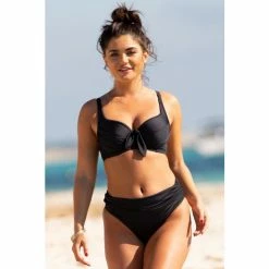 Pour Moi Black Azure Fold Over Brief