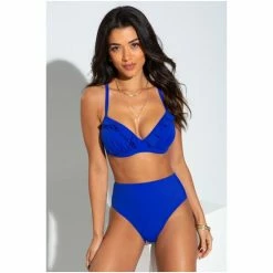 Pour Moi Blue Space High Leg High Waist Control Brief