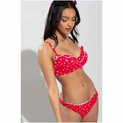 Pour Moi Red Sunset Beach Frill Brief