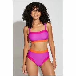 Pour Moi Purple Colour Block High Leg Control Brief