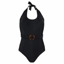 Pour Moi Black Belted Halter Control Swimsuit -Pour Moi Shop unnamed file 3006
