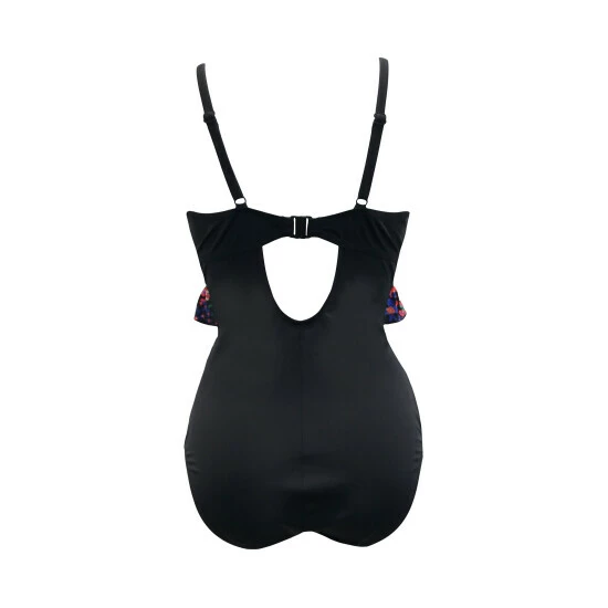 Pour Moi Black Frill Ditsy Control Swimsuit 5 Pour Moi Black Frill Ditsy Control Swimsuit - Image 5