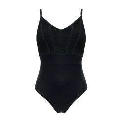 Pour Moi Black Ruched Pleated Tummy Control Swimsuit -Pour Moi Shop unnamed file 3032