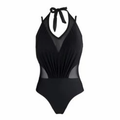 Pour Moi Black Mesh Control Swimsuit -Pour Moi Shop unnamed file 3044
