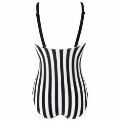 Pour Moi Black Stripe Panelled Control Swimsuit -Pour Moi Shop unnamed file 3083