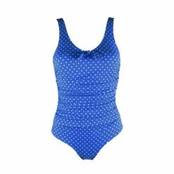 Pour Moi Blue Hot Spots Scoop Neck Tummy Control Swimsuit -Pour Moi Shop unnamed file 3092