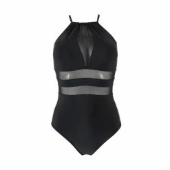 Pour Moi Black High Neck Mesh Insert Control Swimsuit 9 Pour Moi Black High Neck Mesh Insert Control Swimsuit -Pour Moi Shop unnamed file 3140