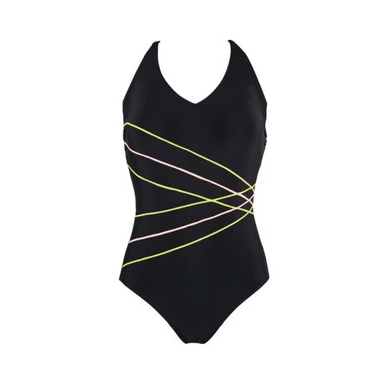 Pour Moi Black Energy Chlorine Resistant Recycled V Neck Linear Swimsuit 6 Pour Moi Black Energy Chlorine Resistant Recycled V Neck Linear Swimsuit - Image 6