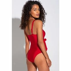 Pour Moi Red Samoa Wrap Over Control Swimsuit -Pour Moi Shop unnamed file 3238