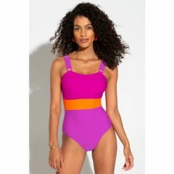 Pour Moi Purple Colour Block Control Swimsuit -Pour Moi Shop unnamed file 3301