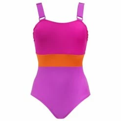 Pour Moi Purple Colour Block Control Swimsuit -Pour Moi Shop unnamed file 3302