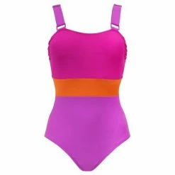 Pour Moi Purple Colour Block Control Swimsuit -Pour Moi Shop unnamed file 3304