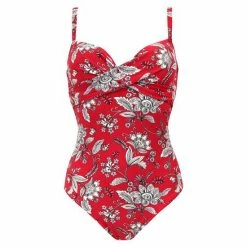 Pour Moi Red Freedom Lightly Padded U/W Twist Front Control Swimsuit -Pour Moi Shop unnamed file 3310
