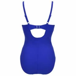 Pour Moi Blue Lightly Padded Underwired Twist Front Control Swimsuit -Pour Moi Shop unnamed file 3321