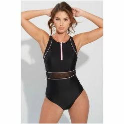 Pour Moi Black Energy Chlorine Resistant High Neck Zip Front Swimsuit 11 Pour Moi Black Energy Chlorine Resistant High Neck Zip Front Swimsuit -Pour Moi Shop unnamed file 3334