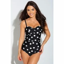 Pour Moi Black Santa Monica Strapless Control Swimsuit