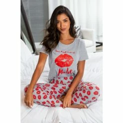 Pour Moi Grey You Had Me At Merlot Cotton Jersey Pyjama Set -Pour Moi Shop unnamed file 3407