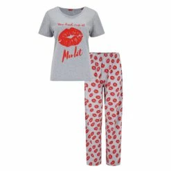 Pour Moi Grey You Had Me At Merlot Cotton Jersey Pyjama Set -Pour Moi Shop unnamed file 3410