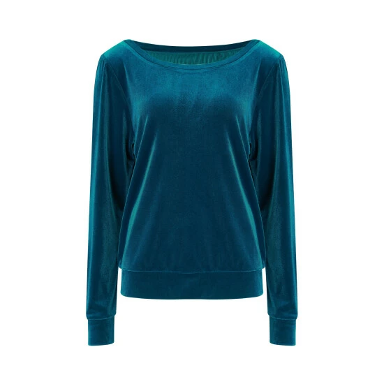 Pour Moi Blue Velour Pyjama Set 3 Pour Moi Blue Velour Pyjama Set - Image 3
