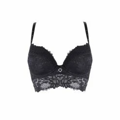Pour Moi Black Bling It On Padded Plunge Longline Bra 4 Pour Moi Black Bling It On Padded Plunge Longline Bra -Pour Moi Shop unnamed file 343