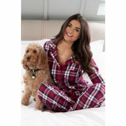 Pour Moi Red Cosy Check Pyjama Set