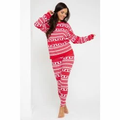 Alternative view of Pour Moi Red Fairisle Cotton Jersey Pyjama Set