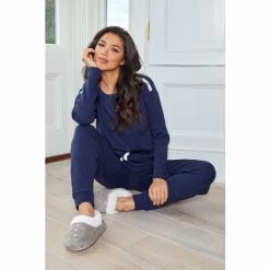 Pour Moi Blue Rib Jersey Lounge Co-Ord Set -Pour Moi Shop unnamed file 3519
