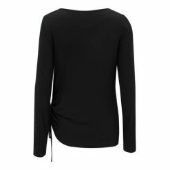 Pour Moi Black Sofa Love Ruche Side Long Sleeve Jersey Top -Pour Moi Shop unnamed file 3539