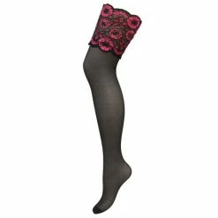 Alternative view of Pour Moi Black Roxie Lace Top 15 Denier Hold Up Tights