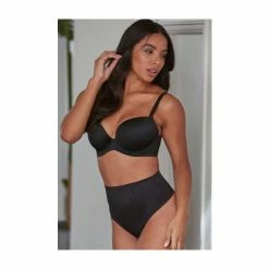 Pour Moi Black Hourglass Firm Control Thong